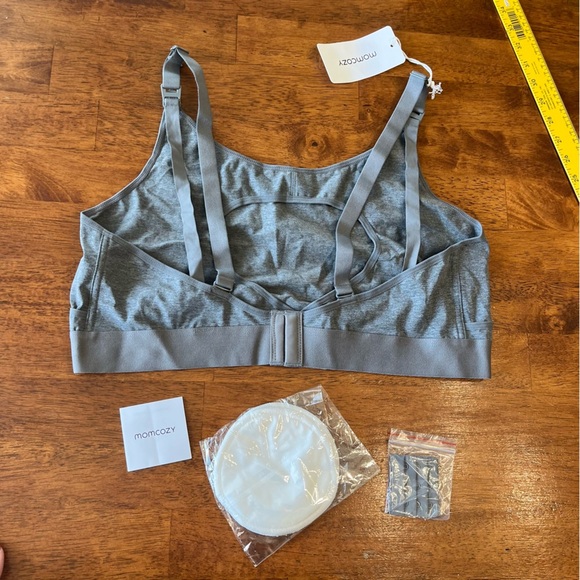 New MomCozy gray nursing pumping bra with accessories size XXL - Picture 6 of 7